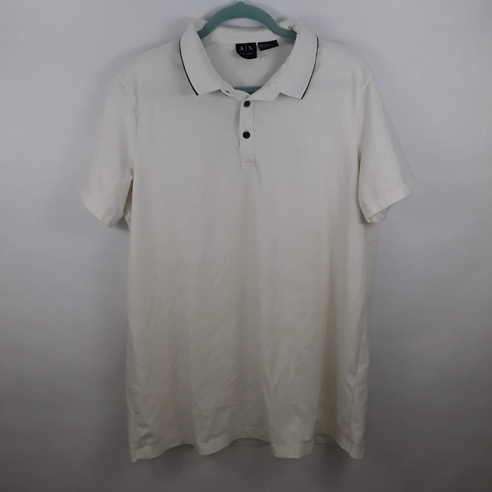 Armani Exchange Collard Shirt White Size XL